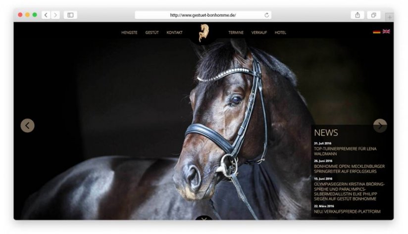 Formatfüllender Startseiten-Slider mit News
