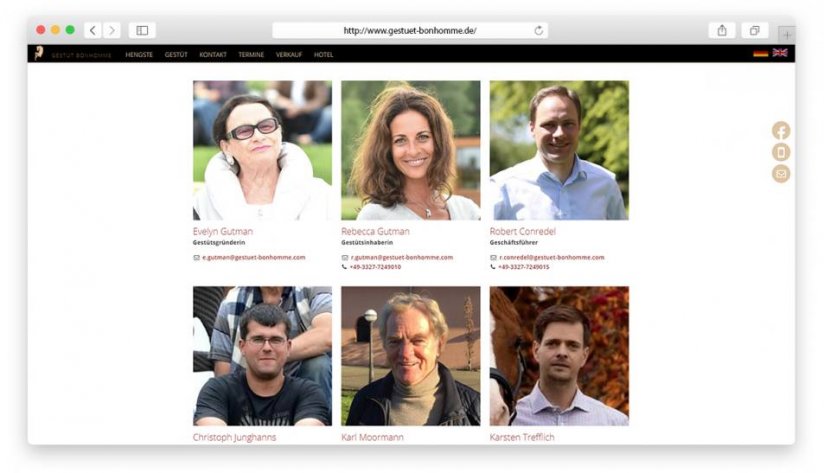 Das Team hinter dem Gestüt Bonhomme