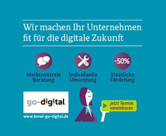 Bild: 50% Zuschuss für Digitalisierungsprojekte