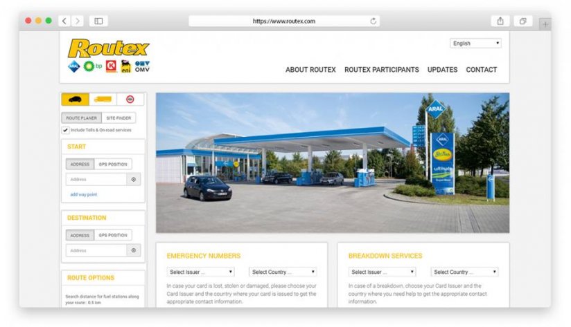 Startseite in der Desktop-Version